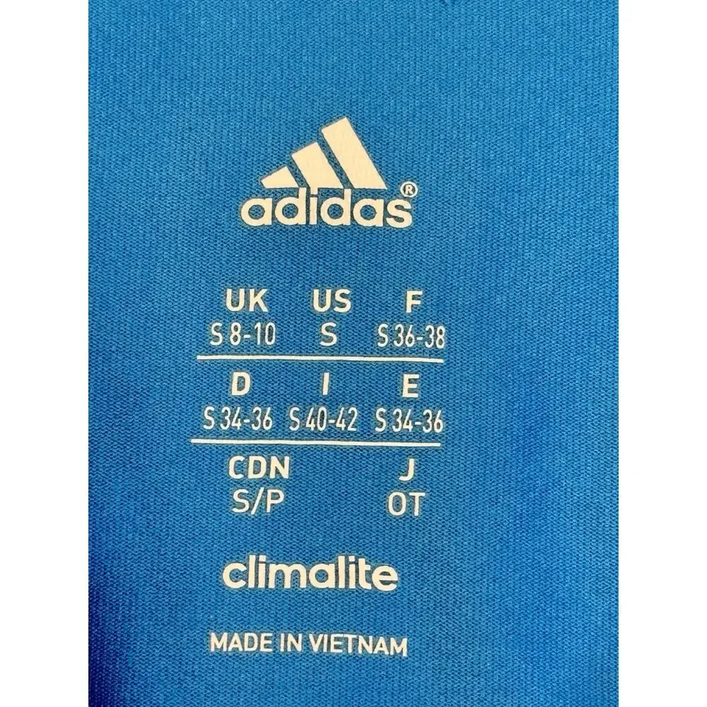 Adidas Climalite Men’s Quarter-Zip Pullover Blue Orange Size S Vietnam #1328